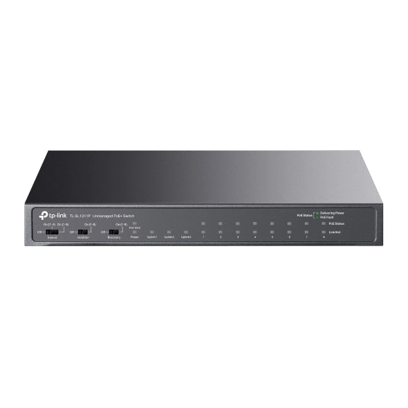 SL1311P 8-Port 10/100Mbps + 3-Port Gigabit Desktop Switch with 8-Port PoE+