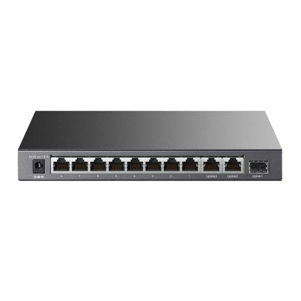 SL1311P 8-Port 10/100Mbps + 3-Port Gigabit Desktop Switch with 8-Port PoE+