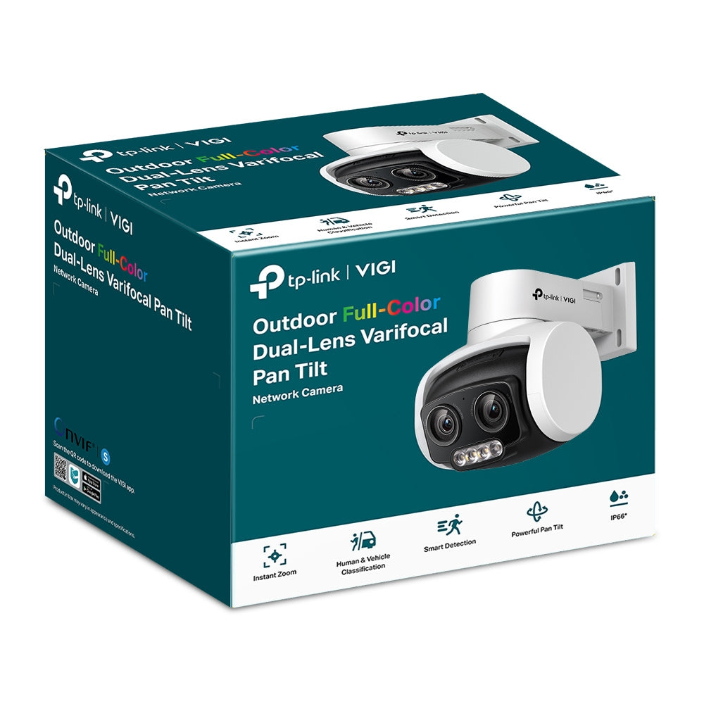 VIGI C540V VIGI 4MP Outdoor Full-Color Dual-Lens Varifocal Pan Tilt Network Camera