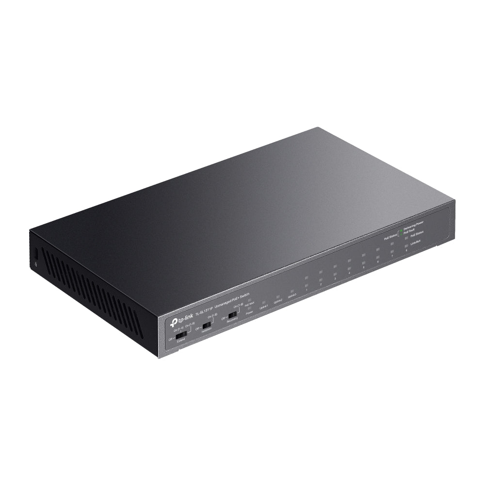 TL-SL1311P 8-Port 10/100Mbps + 3-Port Gigabit Desktop Switch with 8-Port PoE+