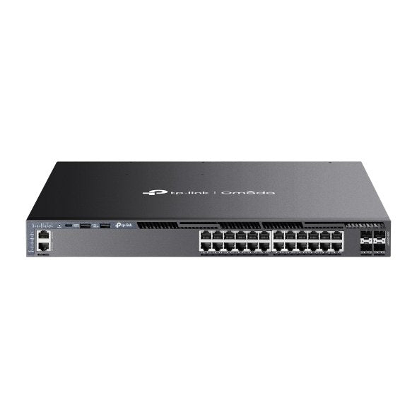 TP-Link Network Gigabit Desktop Switch SG6428XHP Omada 24-Port Gigabit Stackable L3 Managed PoE+ Switch with 4 10G Slots