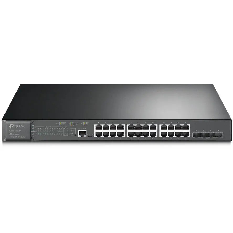 TP-Link TL-SG3428XMP JetStream 24-Port Gigabit and 4-Port 10GE SFP+ L2+ Managed Switch with 24-Port PoE+