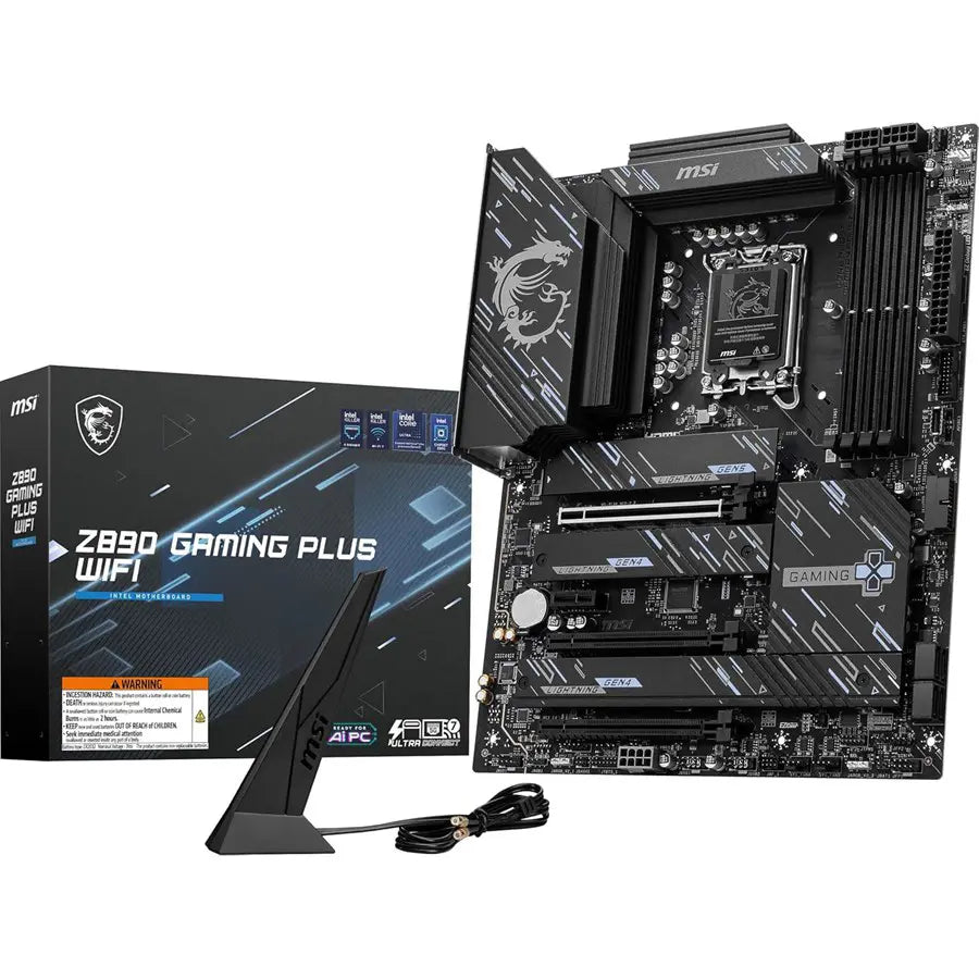 MSI Z890 Gaming Plus WiFi Gaming Motherboard Intel LGA1851 DDR5