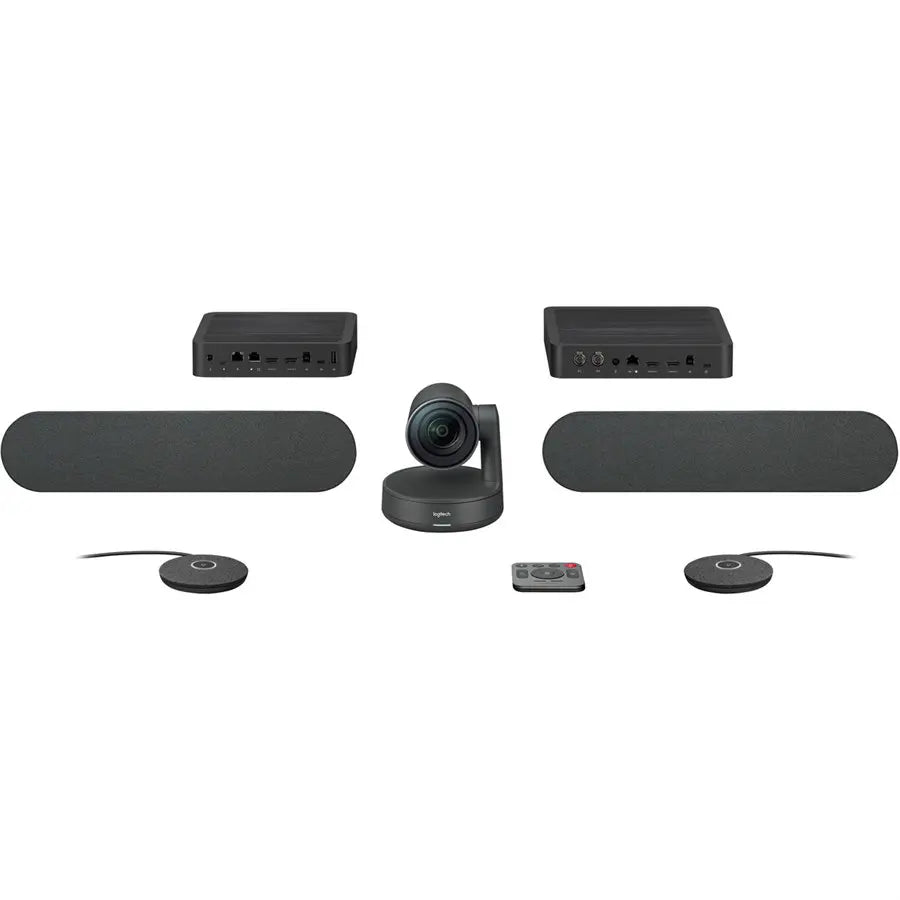 Logitech RALLY PLUS - UHD 4K Conference Camera System with Speaker and Mic Pod Set | 960-001242