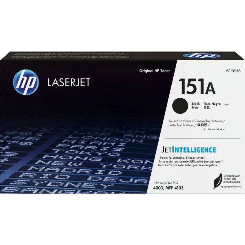 HP 151A Black LaserJet Toner Cartridge (W1510A) - HP LaserJet Pro 4003, 4103