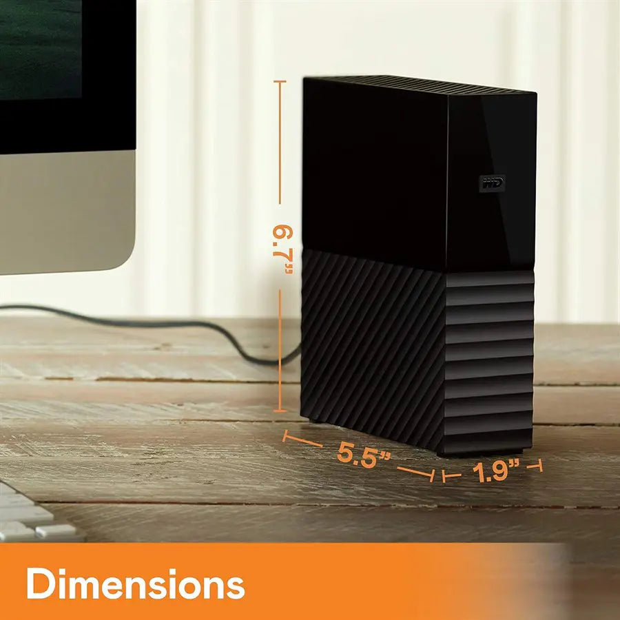 WD My Book 14TB Desktop External Hard Drive with Password Protection and Backup Software
