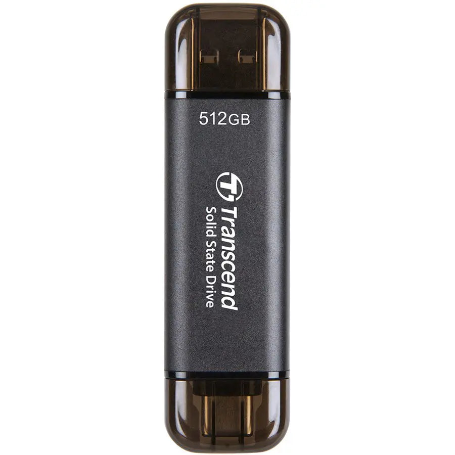 Transcend ESD310C 512GB Dual USB 10GBPS Portable SSD USB Type-A, USB Type-C | TS512GESD310C - up to 1050 MB/s