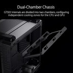Asus TUF Gaming GT502 ATX Gaming Case, Black, Dual Chamber Chassis