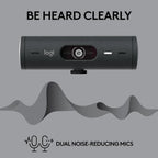 Logitech BRIO 505 1080p HDR Webcam Made For Business | Auto Light Correction, Auto-Framing | 960-001459 | Graphite