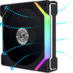 Lian Li Uni Fan SL120 V2 RGB Reverse Blade Daisy-Chain Fan - Black - RSL120V2-1B | x1 120mm