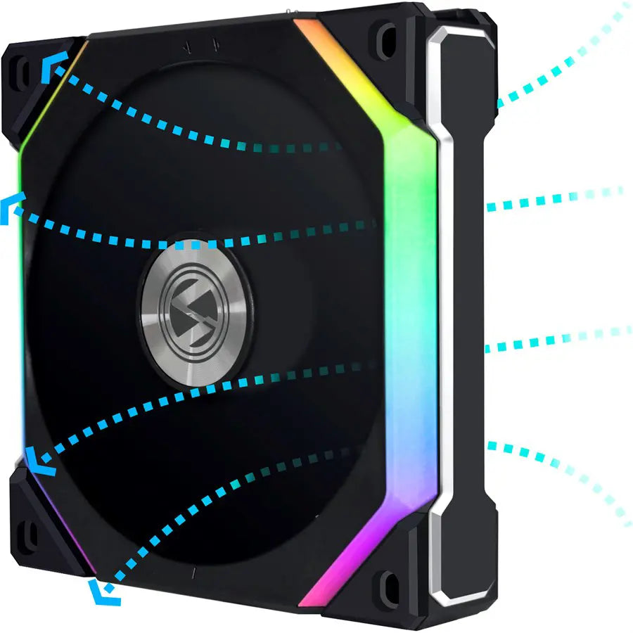 Lian Li Uni Fan SL120 V2 RGB Reverse Blade Daisy-Chain Fan - Black - RSL120V2-1B | x1 120mm