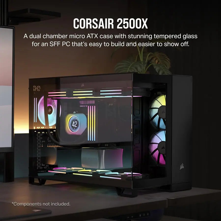 Corsair 2500X Mid-Tower Dual Chamber PC Case - Black CC-9011265-WW