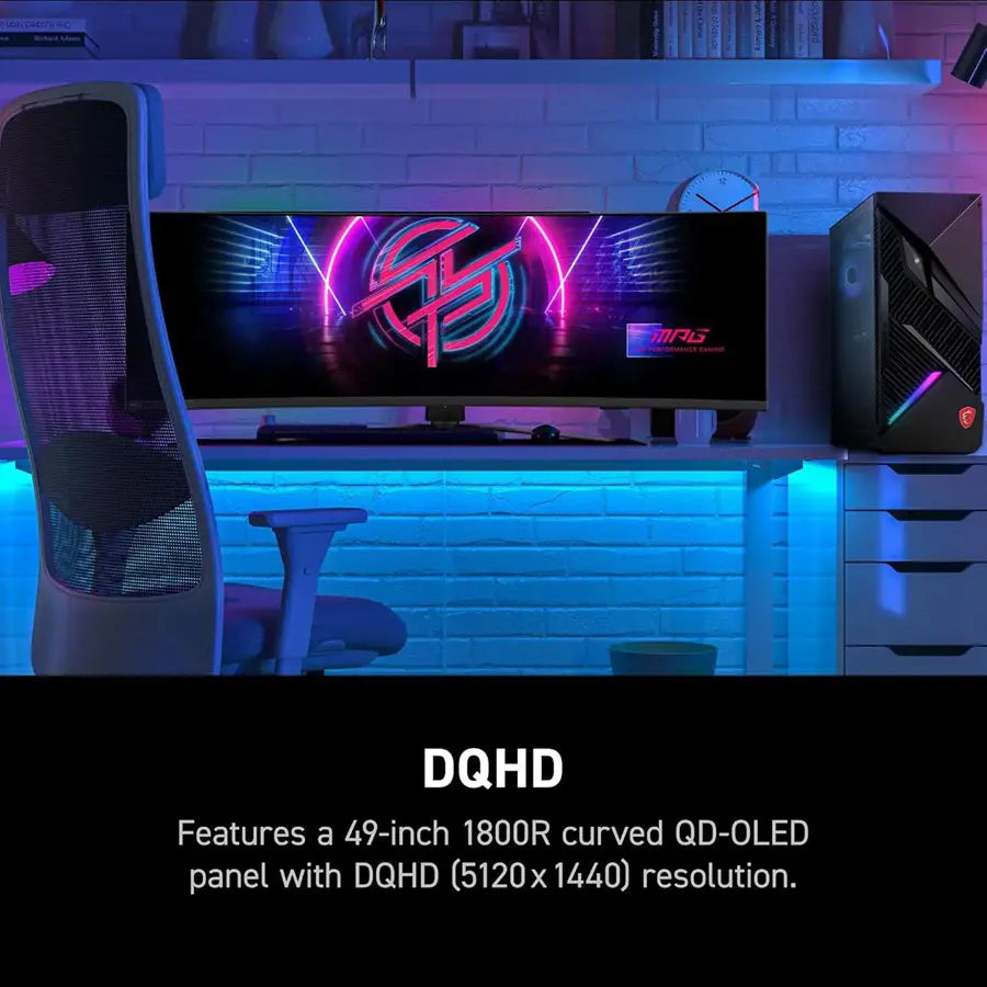MSI MPG 491CQPX QD-OLED 49-inch QD-OLED 5120 x 1440 (DQHD) Computer Monitor