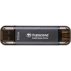 Transcend ESD310C 512GB Dual USB 10GBPS Portable SSD USB Type-A, USB Type-C | TS512GESD310C - up to 1050 MB/s