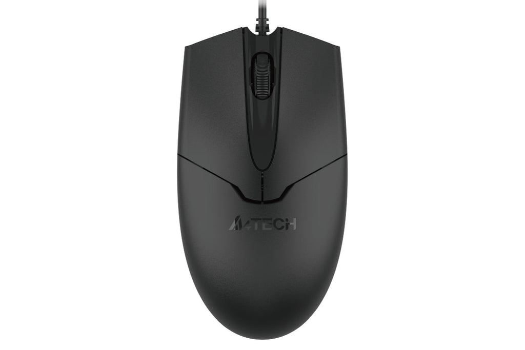 A4tech OP-550S Wired Mouse Silent Click USB Black with Teflon feet