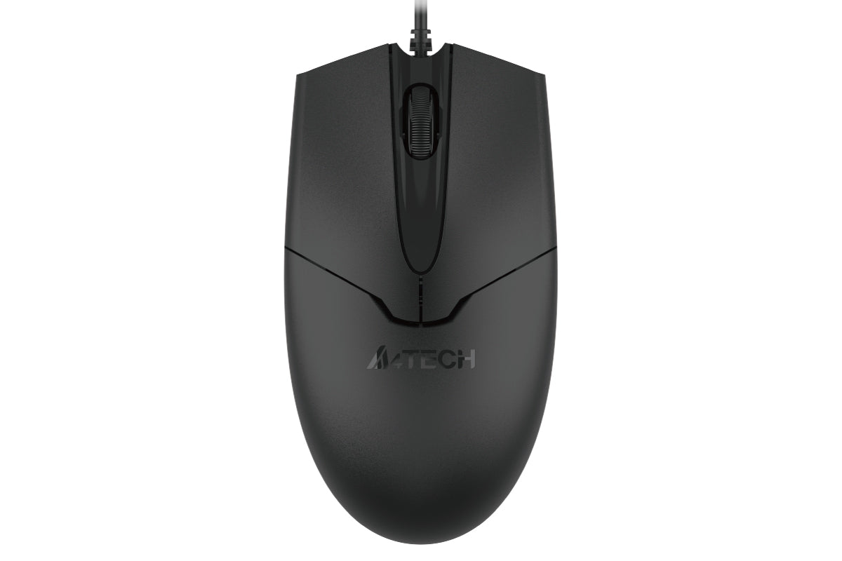 A4tech OP-550S Wired Mouse Silent Click USB Black with Teflon feet
