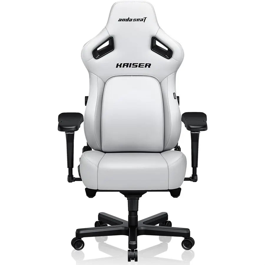 AndaSeat Kaiser 4 XL Series Premium Gaming Chair | XL - Premium PVC Leather - Cloudy White