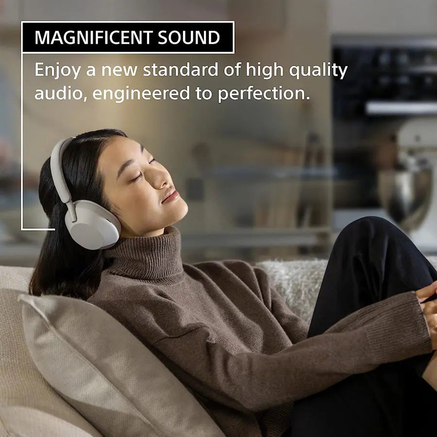 Sony WH-1000XM5 Wireless Headphones, Auto Noise Canceling Optimizer, Alexa Voice Control | Silver
