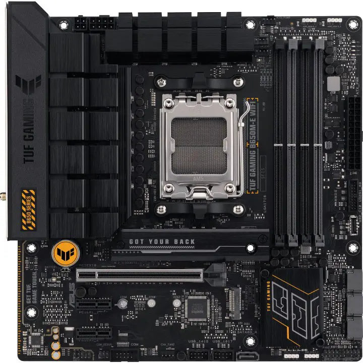 Asus TUF Gaming B650M-E Wifi DDR5 AMD AM5 MicroATX Motherboard, Supports AMD Ryzen 9000 Series, DDR5 7600 Plus OC, PCIe 5.0 M.2, 2.5Gb Ethernet