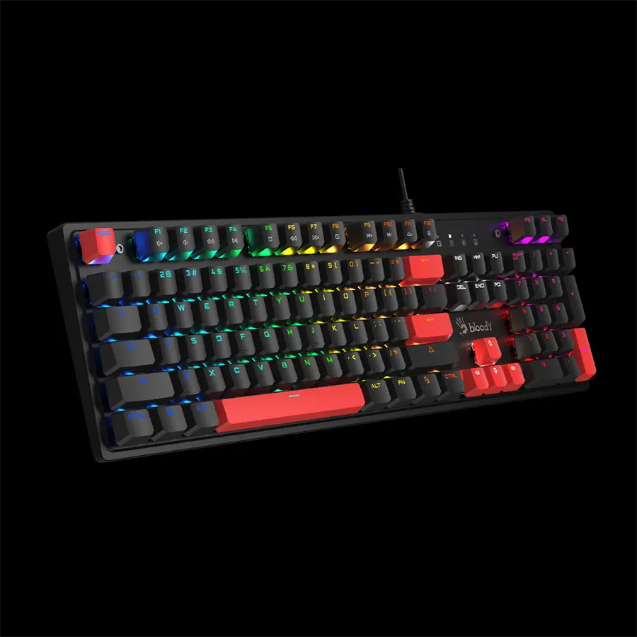 Bloody S520N Bloody Mechanical Switch RGB Gaming Keyboard | Fire Black - BLMS Red Plus Mechanical Switch