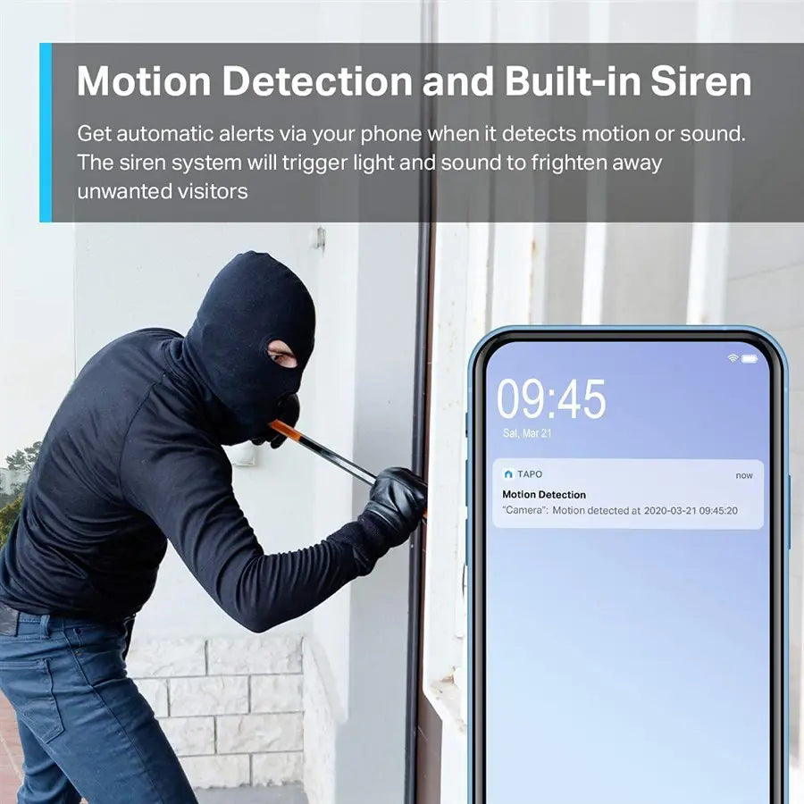 TP-Link Tapo C310 Outdoor Security Wi-Fi Camera - H.264, 3MP Ultra HD, 2K Resolution, IP66 WeatherProof, Two-Way Audio