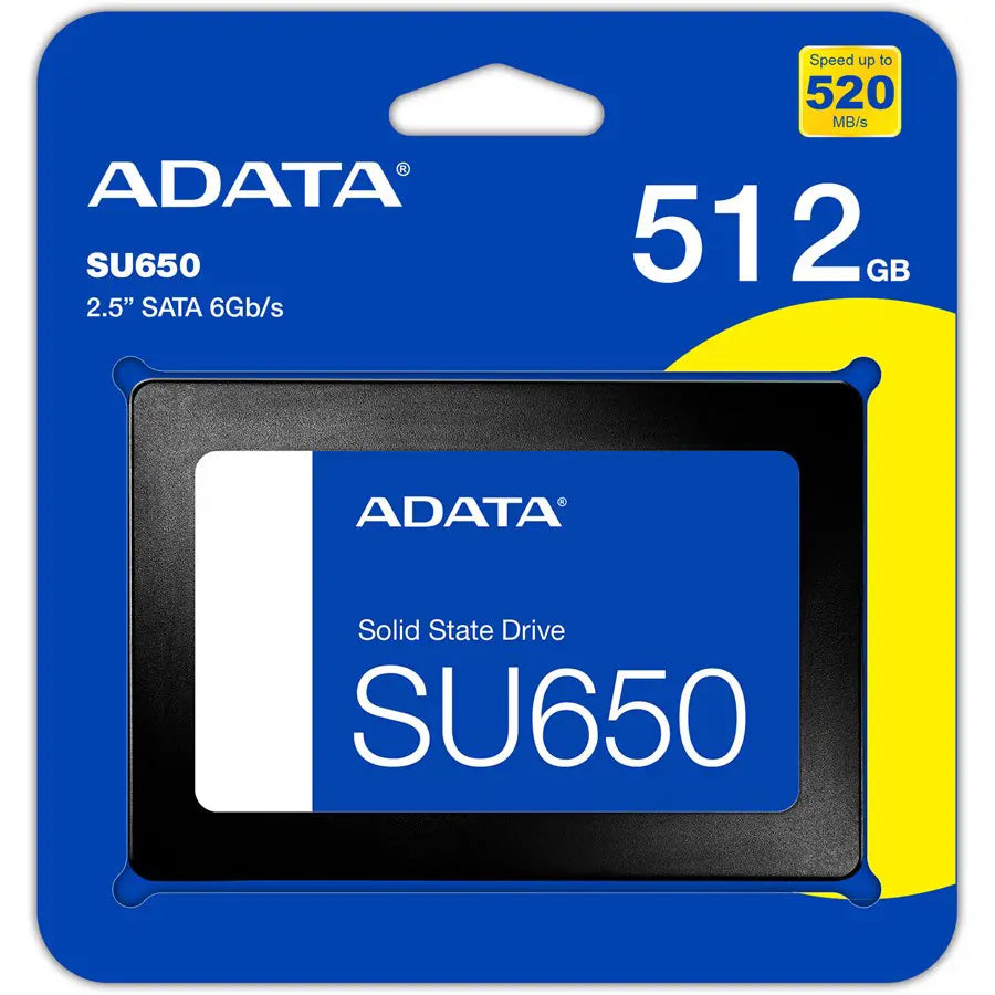 ADATA Ultimate SU650 512GB SSD 3D-NAND 2.5' SATA III Solid State Drive - ASU650SS-512GT-R
