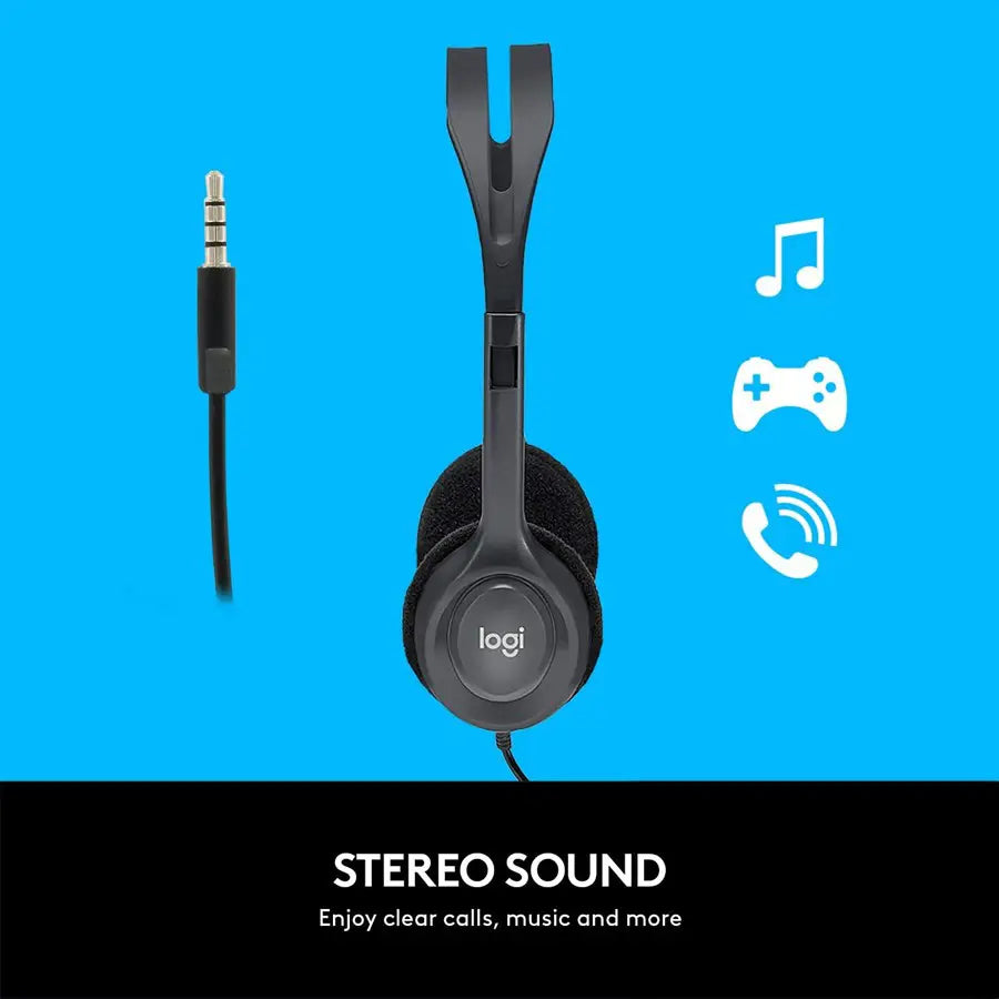 Logitech H111 Stereo 3.5mm Multi-Device Headset - 981-000588