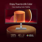 ASUS ProArt Display PA34VCNV Curved Professional Monitor | 34.1" IPS (3440 x 1440) 3800R Curvature, 100% sRGB, Calman Verified, USB-C Docking PD 96W, IPS
