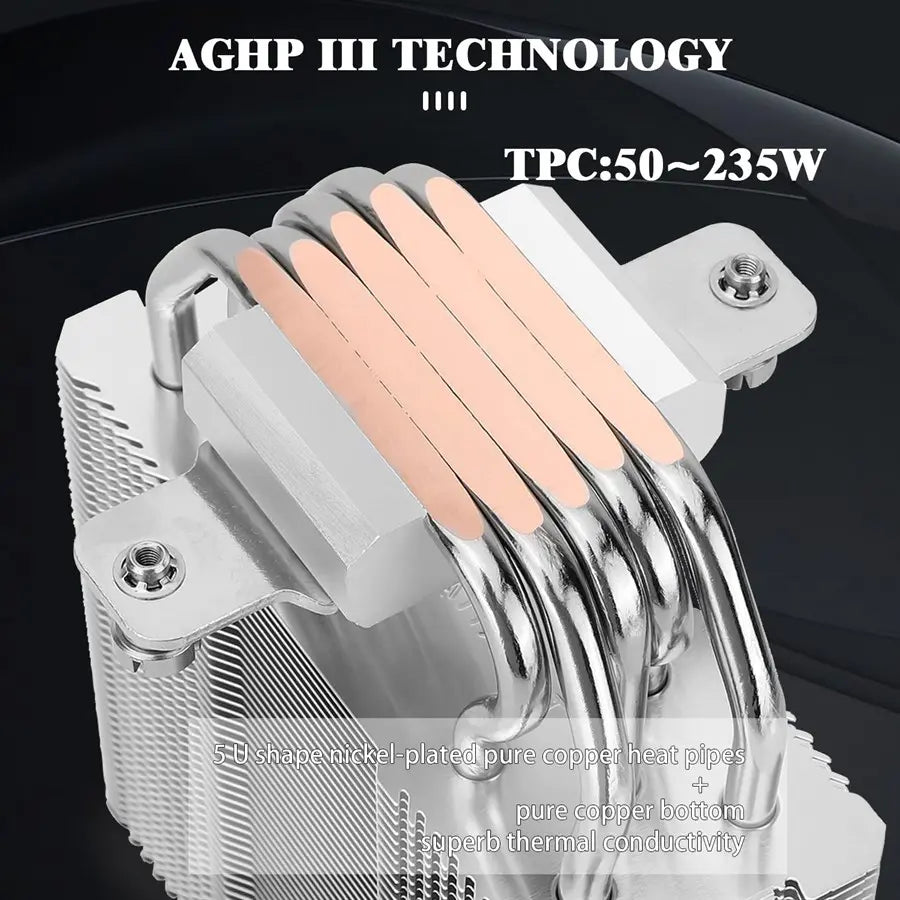 Thermalright Assassin King 120 SE ARGB CPU Air Cooler, AK120 SE ARB, 5 Heatpipes, TL-C12C-S PWM Quiet Fan CPU Cooler with S-FDB Bearing, for AMD AM4/AM5 Intel LGA1700/1150/1151/1200 - Black