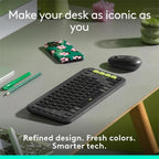Logitech POP ICON KEYS Compact Wireless Keyboard | Graphite and Green