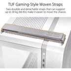 Asus TUF Gaming GT502 ATX Gaming Case, White, Dual Chamber Chassis