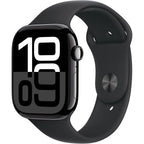 Apple Watch Series 10 | GPS 46mm Case Smartwatch, Jet Black Aluminium Case, Black Sport Band, Fitness Tracker, ECG App, Always-On Retina Display, Water Resistant