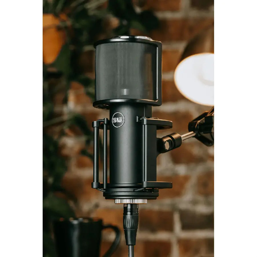 512 Audio Skylight Large Diaphragm Studio Condenser XLR Microphone, 34mm Gold-Plated Capsule, Cardioid Pickup Pattern, Custom Pop Filter, Low-Profile Shockmount