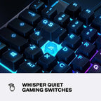 SteelSeries Apex 3 Water Resistant RGB Gaming Keyboard - 64795 - Whisper Quiet Gaming Switch - English US