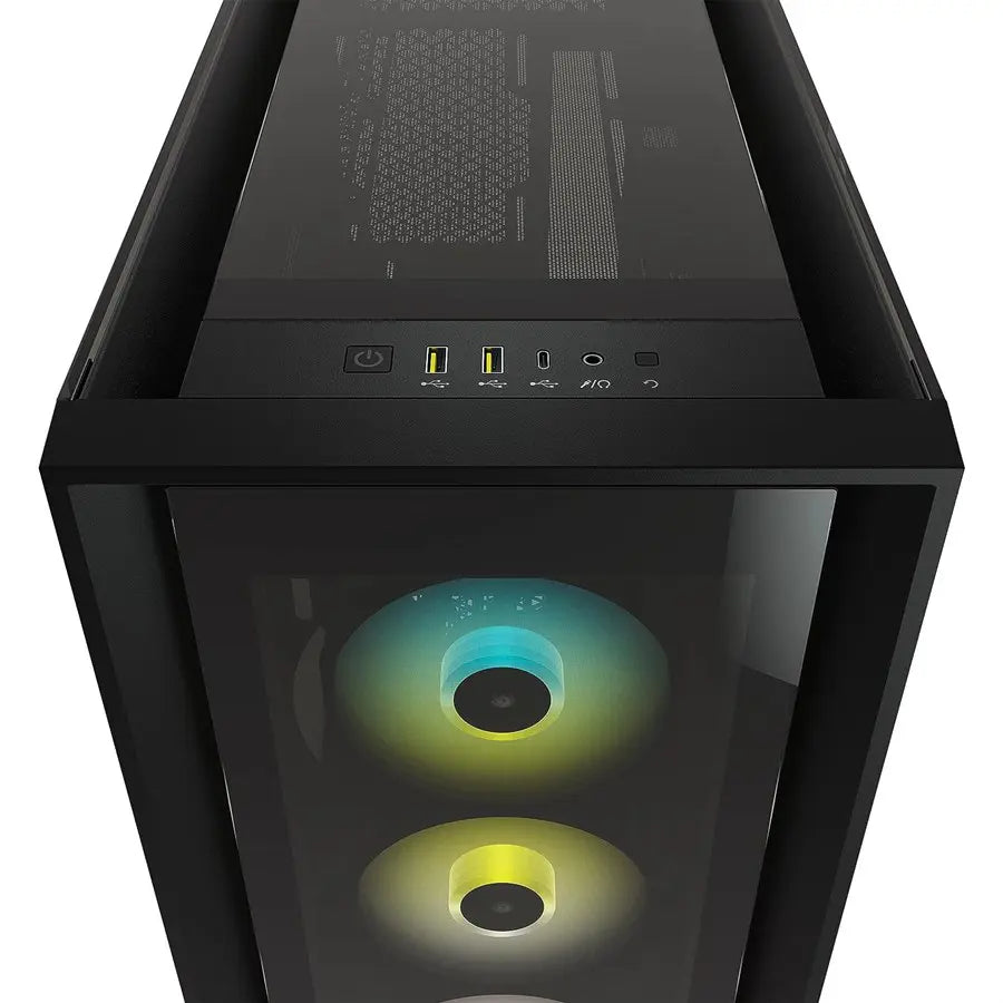Corsair iCUE 5000X RGB Tempered Glass Mid-Tower ATX PC Smart Case — Black