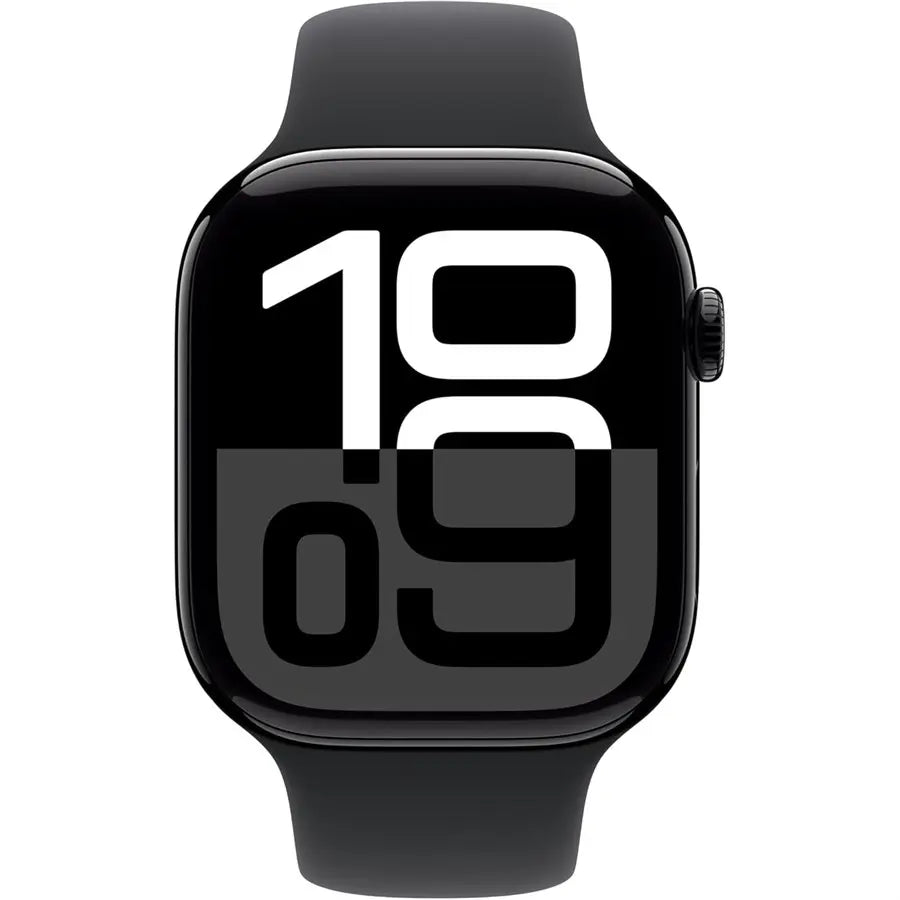 Apple Watch Series 10 | GPS 46mm Case Smartwatch, Jet Black Aluminium Case, Black Sport Band, Fitness Tracker, ECG App, Always-On Retina Display, Water Resistant