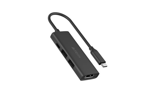 A4Tech DST-40C 4-IN-1 Docking Station Ash Grey (HDMI*1+USB2.0*1+USB3.0*1+USB-C PD100W)