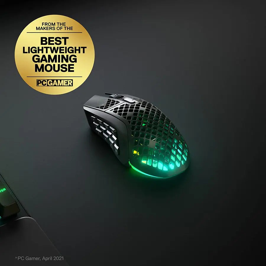SteelSeries Aerox 9 Wireless Ultra-Lightweight MMO / MOBA Gaming Mouse - 62618