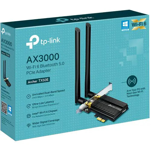 TP-Link Archer TX50E AX3000 Wi-Fi 6 Bluetooth 5.0 PCIe Adapter