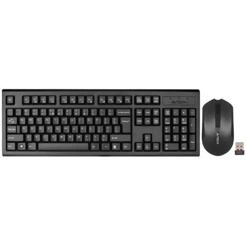 A4Tech 3000NS Wireless Desktop Keyboard & Mouse - Black