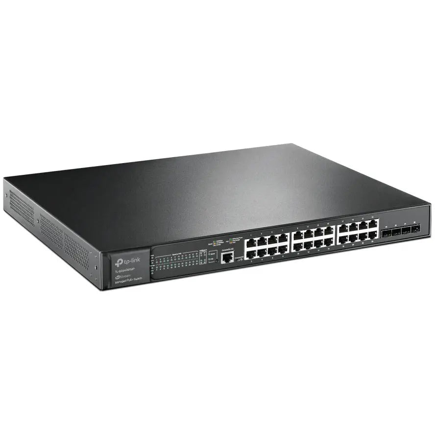 TP-Link TL-SG3428XMP JetStream 24-Port Gigabit and 4-Port 10GE SFP+ L2+ Managed Switch with 24-Port PoE+