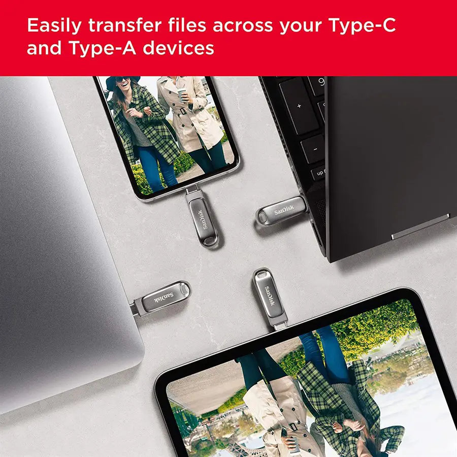 SanDisk Ultra 128GB Dual Drive Luxe USB Type-C Flash Drive - SDDDC4-128G-G46