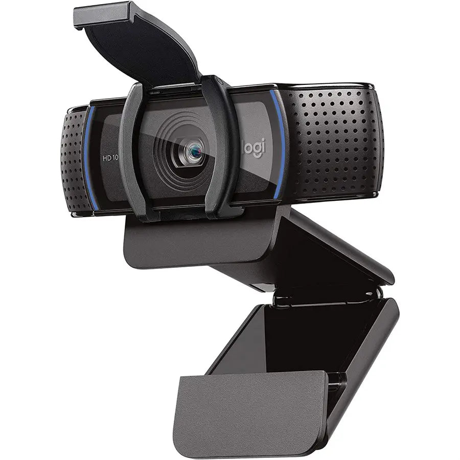 Logitech C920e Business Webcam HD 1080p Dual Mics 960-001360 | Certified for Zoom and Microsoft Teams | TAA Compliant + Litra Glow Premium LED Streaming Light with TrueSoft