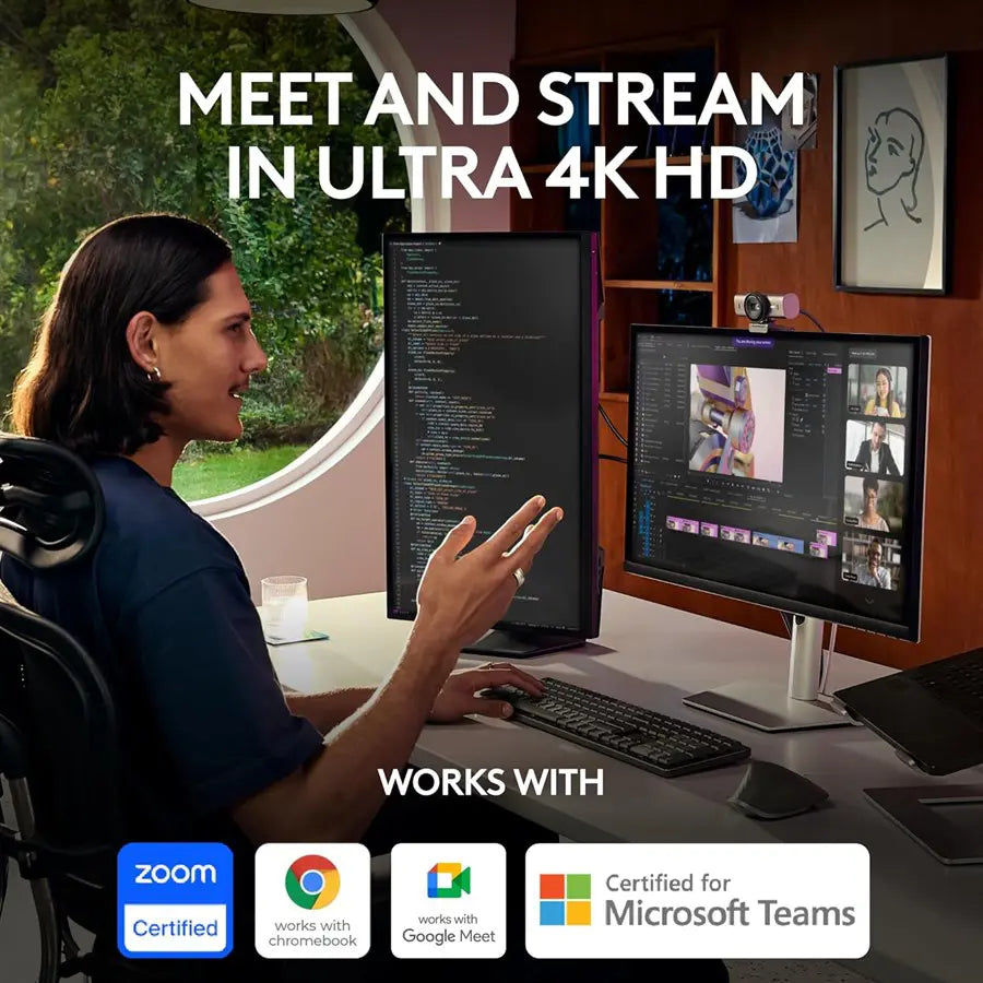 Logitech MX BRIO Master Series 4K Ultra HD Collaboration and Streaming Webcam 960-001548 Graphite