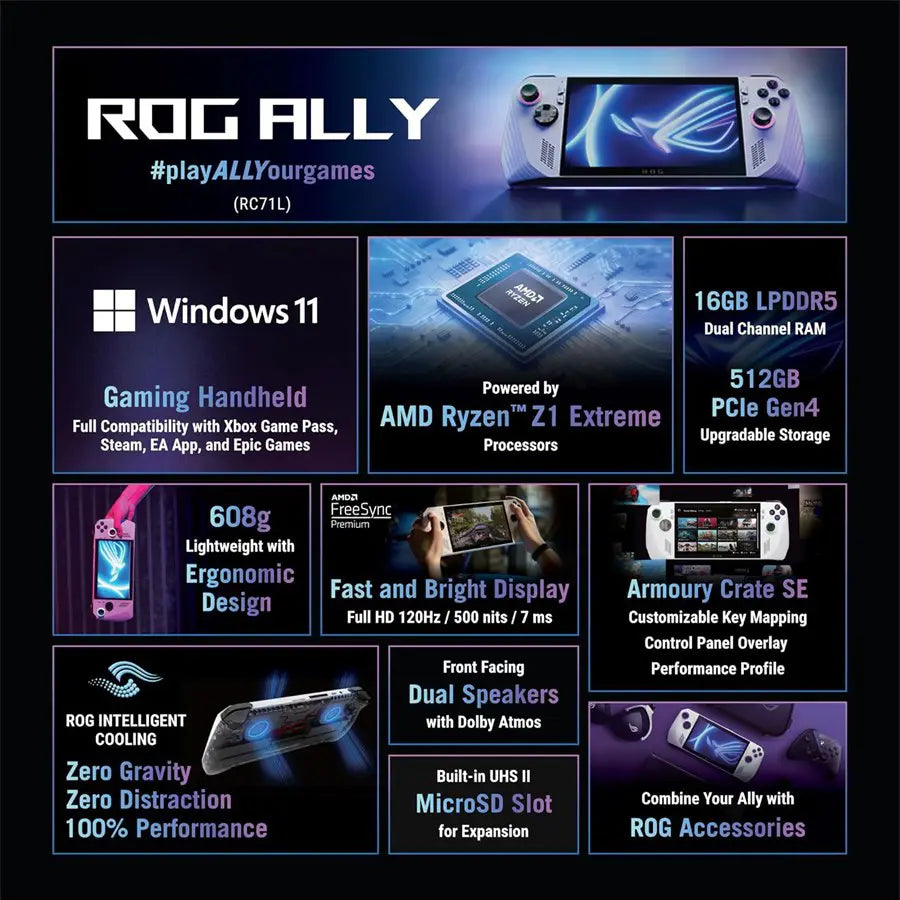 Asus ROG Ally RC71L-NH019W (2023) Handheld Gaming PC