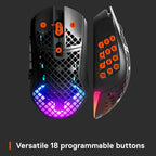 SteelSeries Aerox 9 Wireless Ultra-Lightweight MMO / MOBA Gaming Mouse - 62618