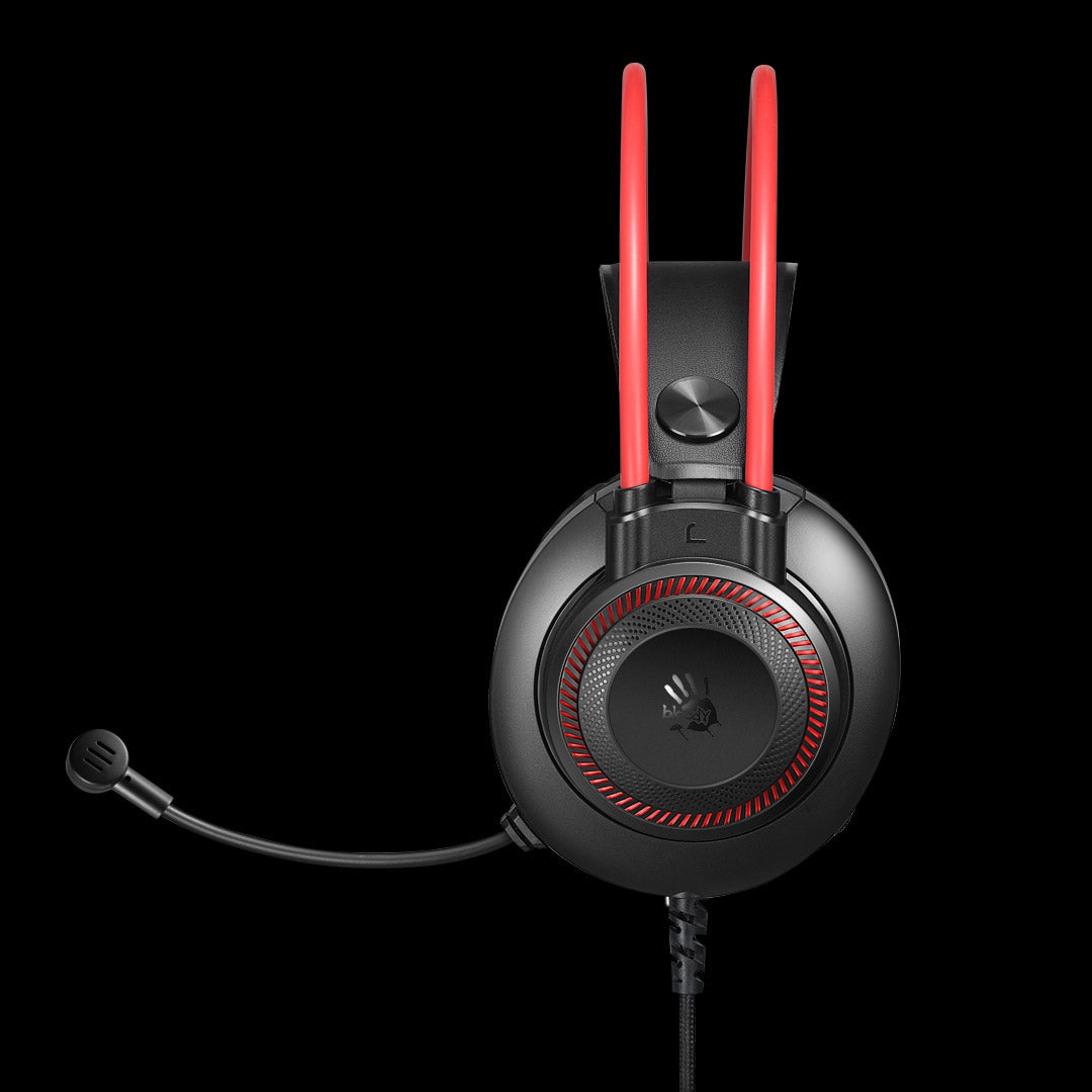 Bloody G200 Neon Hifi Gaming Headphone USB Black+RED 3.5mm for audio for light up with pc Extention Adapter - view 2