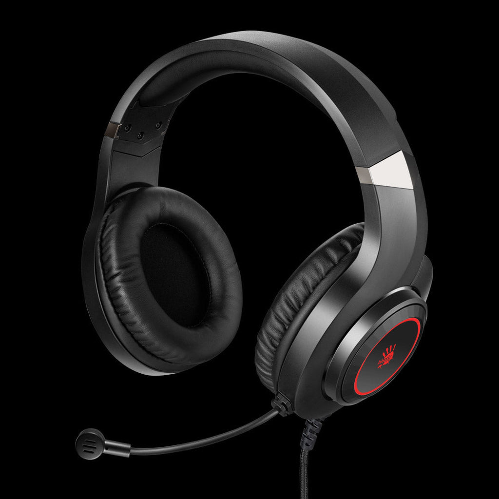 Bloody G220 Neon Gaming Headphone Black 3.5 mm for Audio, USB for Light Up With PC Extention Adapter - view 4