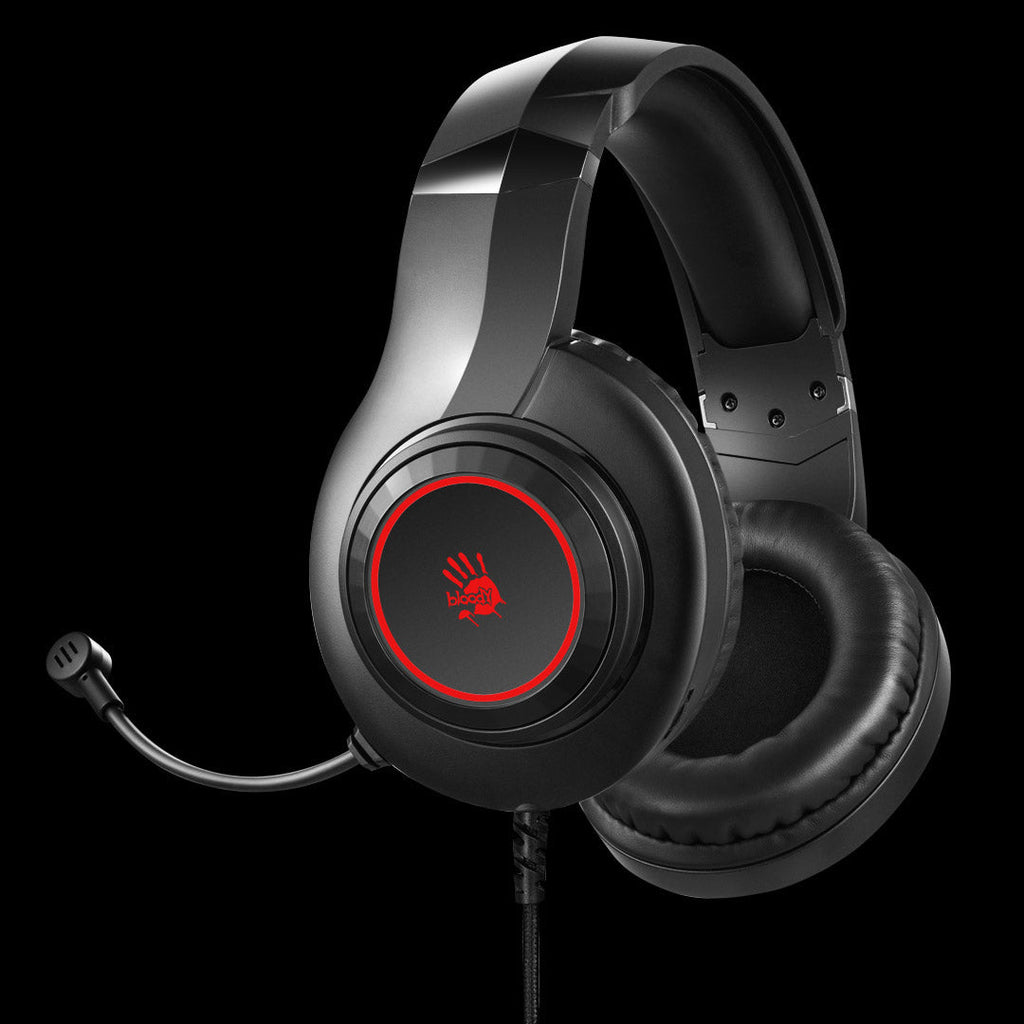 Bloody G220 Neon Gaming Headphone Black 3.5 mm for Audio, USB for Light Up With PC Extention Adapter - view 3