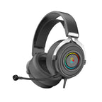 Bloody G535p Stereo Surround Sound RGB Gaming Headphone 4-Pin 3.5 mm Black+Silver With PC Extention Adapter